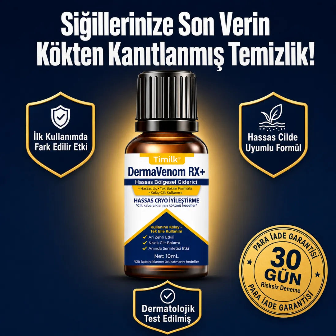 Timilk® DermaVenom RX+ - Siğil ve Et Beni Yağı